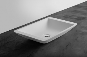 Раковина Volle 59,5x34,5 solid Surface накладна кам'яна