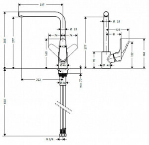 Змішувач для кухні Hansgrohe Focus 31817000