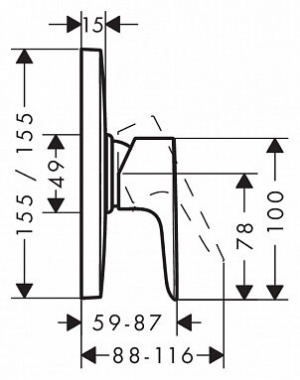 Змішувач Hansgrohe talis e highflow 71768000 для душу